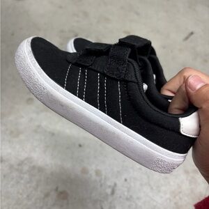 Adidas Kids Black and White Sneakers